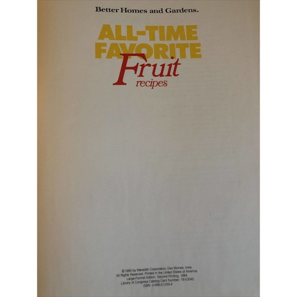 Better Homes Gardens Time Favorite Fruit Recipes - Picture 4 of 8